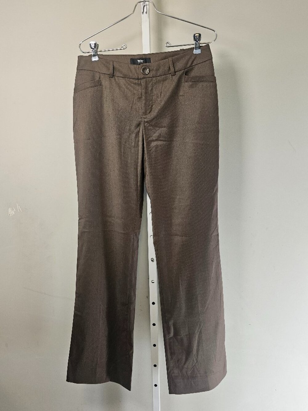 Mossimo Trousers Brown Striped Office Business Casual 4